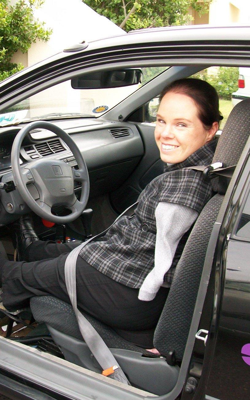 women in car. 