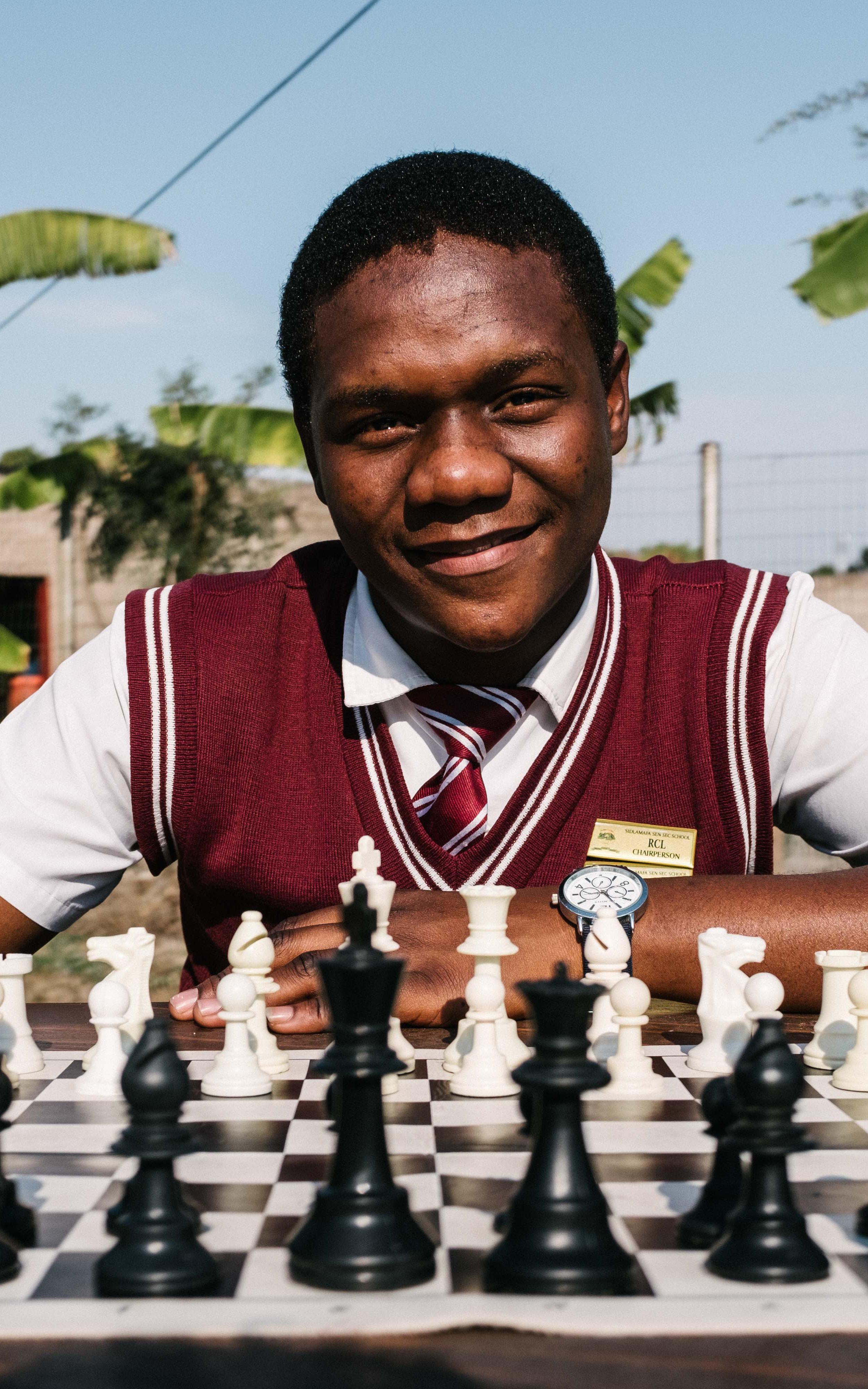 Boy Playing Chess.