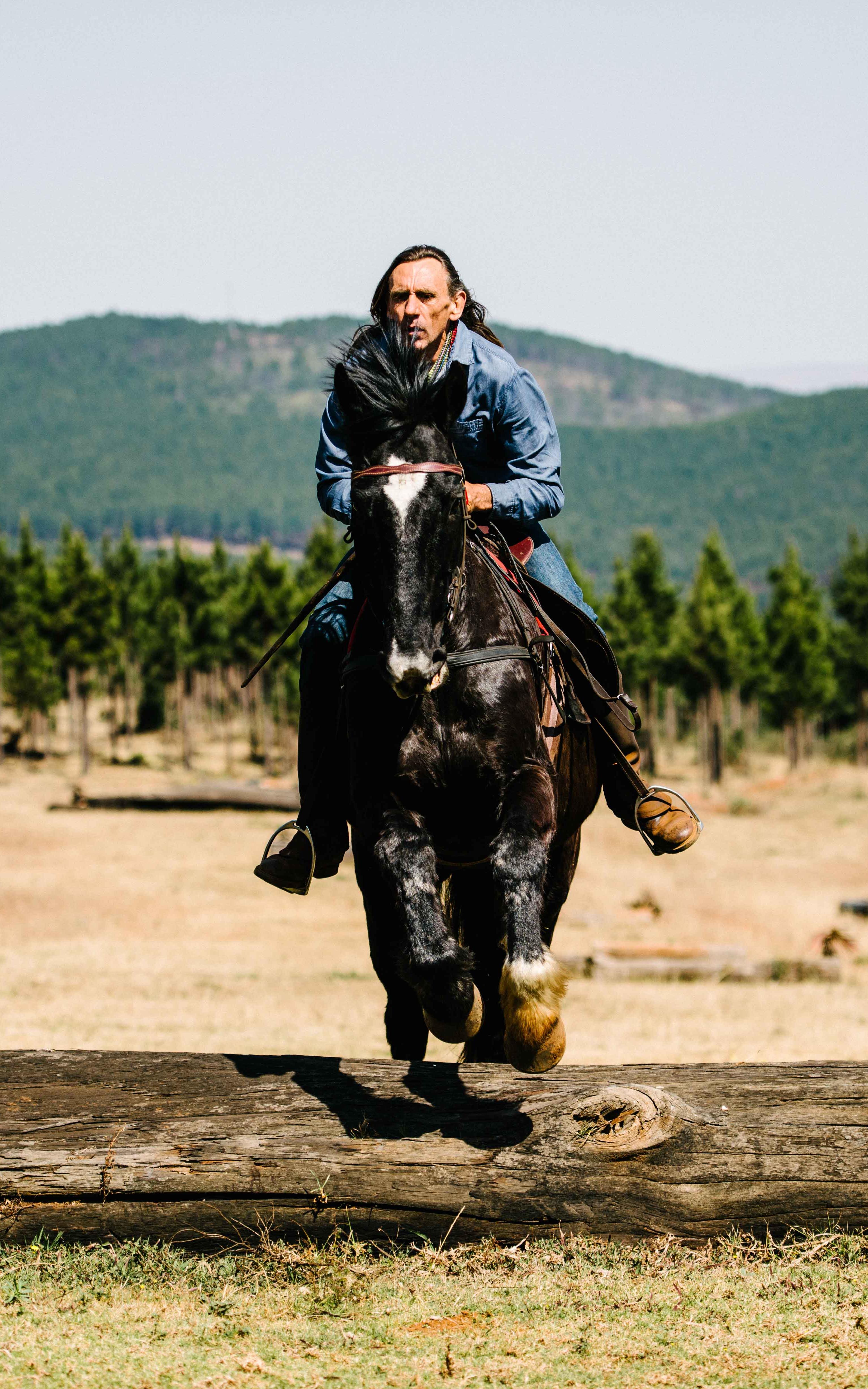 Man riding horse