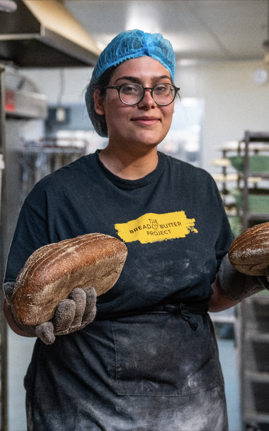 Woman with bread