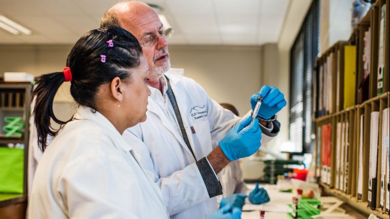Man and woman in chemistry lab