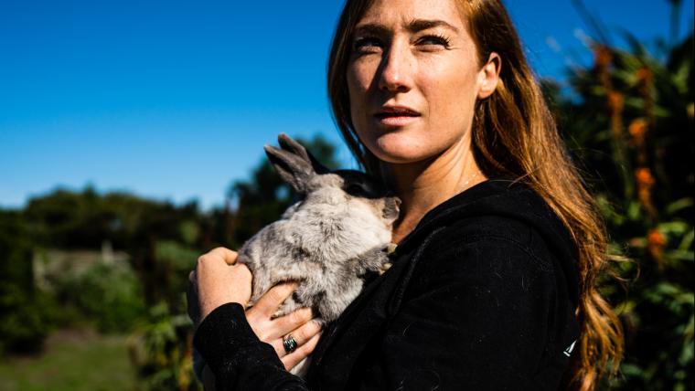 taking care of bunnies.